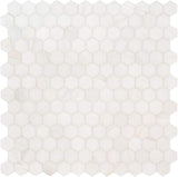 Bianco Dolomite Honed 2" Hexagon Marble Mosaic Tile-Marble Mosaic-American Tile Depot