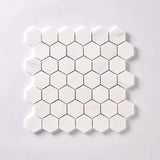 Bianco Dolomite Honed 2" Hexagon Marble Mosaic Tile-Marble Mosaic-American Tile Depot