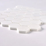 Bianco Dolomite Polished 2" Hexagon Marble Mosaic Tile-Marble Mosaic-American Tile Depot