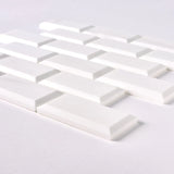 2 X 4 Bianco Dolomite Polished & Beveled Brick Marble Mosaic Tile