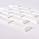 2 X 4 Bianco Dolomite Honed & Beveled Brick Marble Mosaic Tile