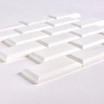 2 X 4 Bianco Dolomite Polished & Beveled Brick Marble Mosaic Tile-Marble Mosaic-American Tile Depot