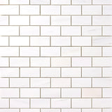 2 X 4 Bianco Dolomite Honed Brick Marble Mosaic Tile