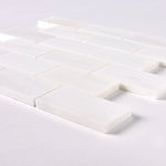 2 X 4 Bianco Dolomite Polished Brick Marble Mosaic Tile-Marble Mosaic-American Tile Depot