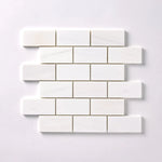 2 X 4 Bianco Dolomite Honed Brick Marble Mosaic Tile-Marble Mosaic-American Tile Depot