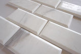 3 X 6 Bianco Dolomite Honed & Beveled Marble Field Tile