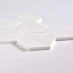 Bianco Dolomite Polished 4" Hexagon Marble Mosaic Tile-Marble Mosaic-American Tile Depot