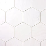 Bianco Dolomite Polished 4" Hexagon Marble Mosaic Tile