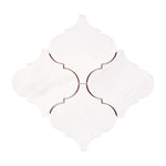 Bianco Dolomite Honed 6" Lantern Arabesque Marble Mosaic Tile-Marble Mosaic-American Tile Depot