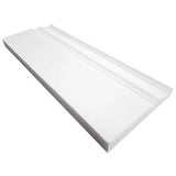 Bianco Dolomite Honed Marble 4 3/4" X 12" Baseboard Trim Molding-Marble Molding/Trim-American Tile Depot