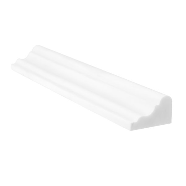 Bianco Dolomite Honed Marble 2 X 12 Milano Molding Trim-Marble Molding/Trim-American Tile Depot