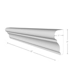 Bianco Dolomite Polished Marble 2 X 12 Milano Molding Trim