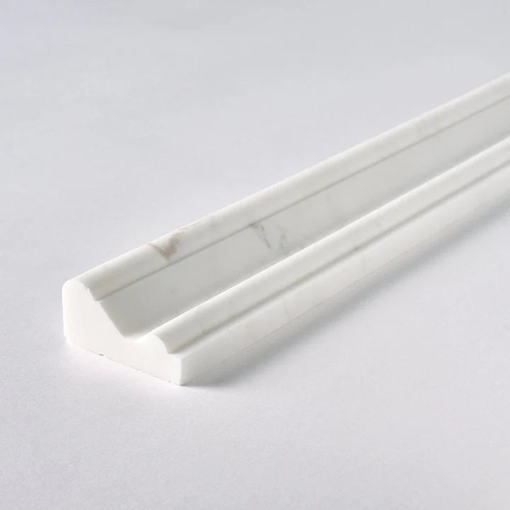 Bianco Dolomite Honed Marble 2 X 12 Milano Molding Trim-Marble Molding/Trim-American Tile Depot