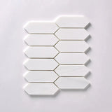 Bianco Dolomite Polished Picket Marble Mosaic Tile