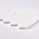 Bianco Dolomite Polished Picket Marble Mosaic Tile