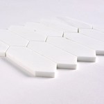 Bianco Dolomite Honed Picket Marble Mosaic Tile-Marble Mosaic-American Tile Depot