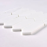 Bianco Dolomite Polished Picket Marble Mosaic Tile-Marble Mosaic-American Tile Depot