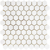 Bianco Dolomite Honed 2" Hexagon Marble Mosaic Tile-Marble Mosaic-American Tile Depot