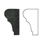 Black Absolute Granite Polished F-5 Chair Rail / Crown Molding Trim-Granite Molding/Trim-American Tile Depot