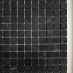 1 X 1 Black Marquina Marble Honed Mosaic Tile-Marble Mosaic-American Tile Depot