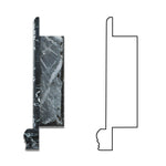 Black Marquina Marble Hand-Made Custom Shampoo Niche / Shelf - SMALL - Polished-Accessories-American Tile Depot