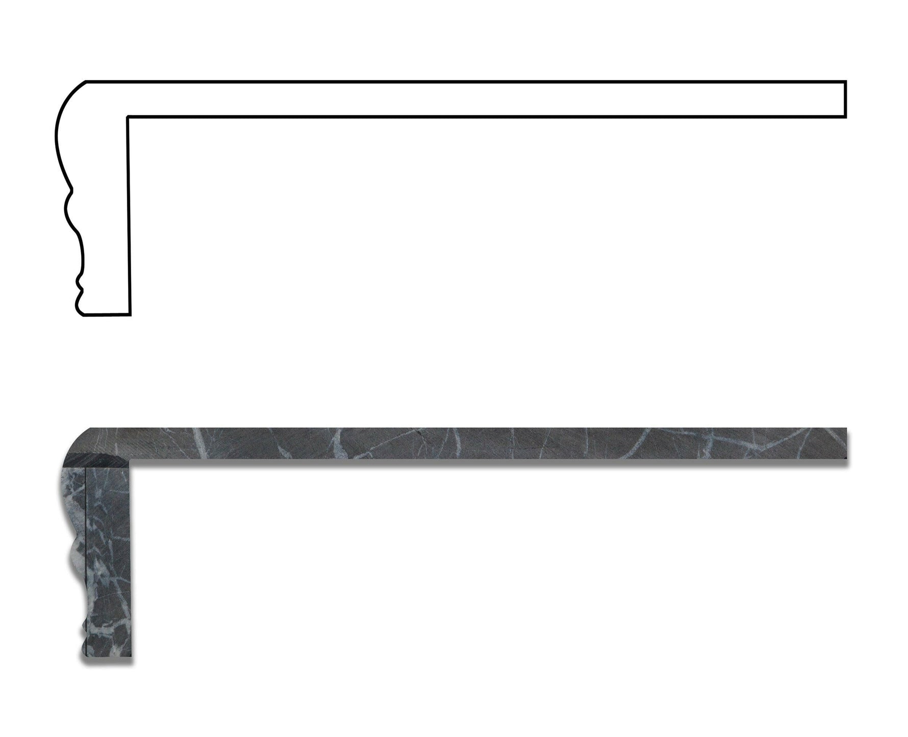 Black Marquina Marble Hand-Made Custom Shower Corner Shelf - Polished-Accessories-American Tile Depot