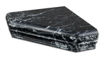 Black Marquina Marble Hand-Made Custom Shower Corner Shelf - Polished-Accessories-American Tile Depot