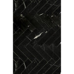 Black Marquina Marble Polished 1.25 x 6 Herringbone Mosaic Tile-Marble Mosaic-American Tile Depot