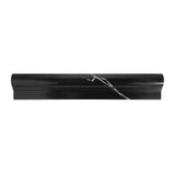 Black Marquina Marble Polished F-1 Chair Rail Molding Trim