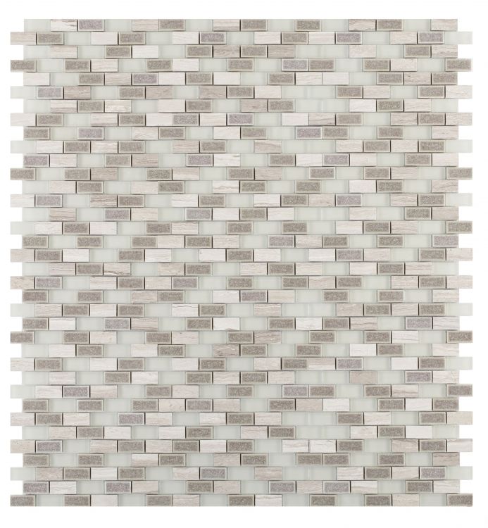 1 x 2 Garnet Brick Bride Mosaic Wall Tile-Mixed Mosaic-American Tile Depot