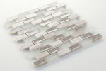 1 x 2 Garnet Brick Bride Mosaic Wall Tile-Mixed Mosaic-American Tile Depot