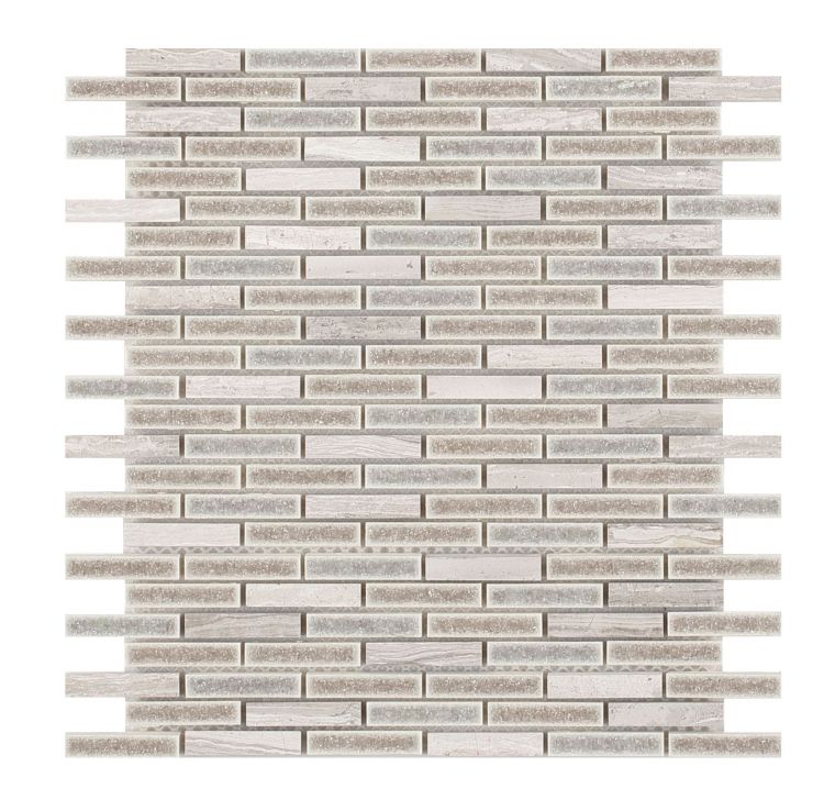 3/8 x 2 Garnet Linear Bridesmaids Mosaic Wall Tile-Mixed Mosaic-American Tile Depot