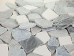 Brook Blue Ocean Honed Pebble Marble Mosaic Tile-Marble Mosaic-American Tile Depot