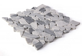 Brook Grey Honed Pebble Marble Mosaic Tile