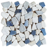 Brook Royal Sapphire Pebble Marble Mosaic Tile