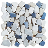 Brook Royal Sapphire Pebble Marble Mosaic Tile