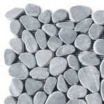 Brook Stormy Grey Pebble Marble Mosaic Tile-Marble Mosaic-American Tile Depot