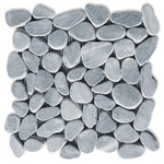 Brook Stormy Grey Pebble Marble Mosaic Tile-Marble Mosaic-American Tile Depot