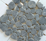 Brook Blue Stone Pebble Marble Mosaic Tile-Marble Mosaic-American Tile Depot