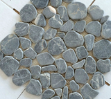 Brook Blue Stone Pebble Marble Mosaic Tile-Marble Mosaic-American Tile Depot