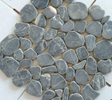 Brook Blue Stone Pebble Marble Mosaic Tile