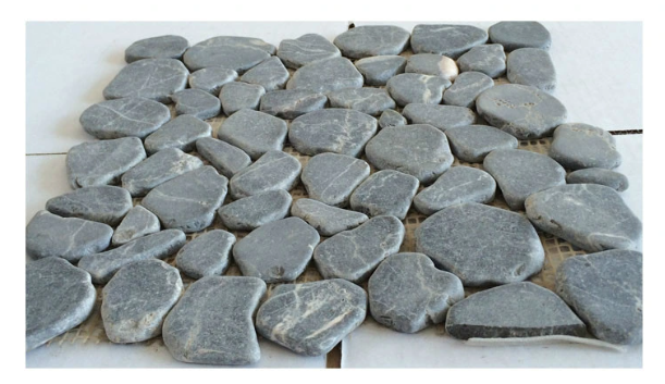 Brook Blue Stone Pebble Marble Mosaic Tile-Marble Mosaic-American Tile Depot