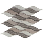 Byzance Grey Wave Mosaic Wall Tile-Mixed Mosaic-American Tile Depot