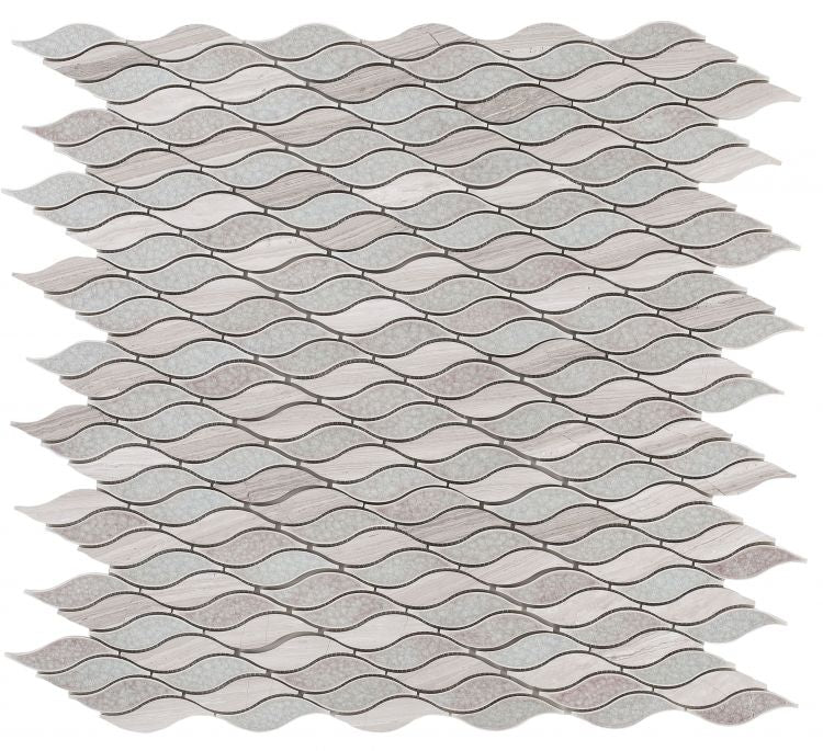 Byzance Bridesmaid Wave Mosaic Wall Tile-Mixed Mosaic-American Tile Depot