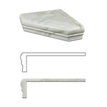 Calacatta Gold Marble Hand-Made Custom Shower Corner Shelf - Polished-Accessories-American Tile Depot