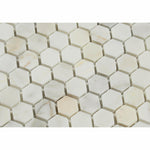 Calacatta Gold Marble Honed 1" Mini Hexagon Mosaic Tile-Marble Mosaic-American Tile Depot