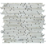 Calacatta Gold Marble Honed Bamboo Sticks Mosaic Tile ( Single Color )-Marble Mosaic-American Tile Depot