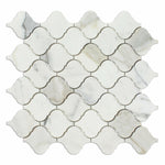 Calacatta Gold Marble Honed Lantern Arabesque Mosaic Tile-Marble Mosaic-American Tile Depot