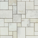 Calacatta Gold Marble Honed Mini Versailles Mosaic Tile-Marble Mosaic-American Tile Depot