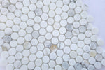 Calacatta Gold Marble Honed Penny Round Mosaic Tile-Marble Mosaic-American Tile Depot